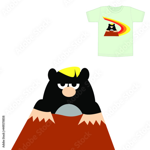 Obraz na płótnie A mole with a grumpy face and blond hair w salonie