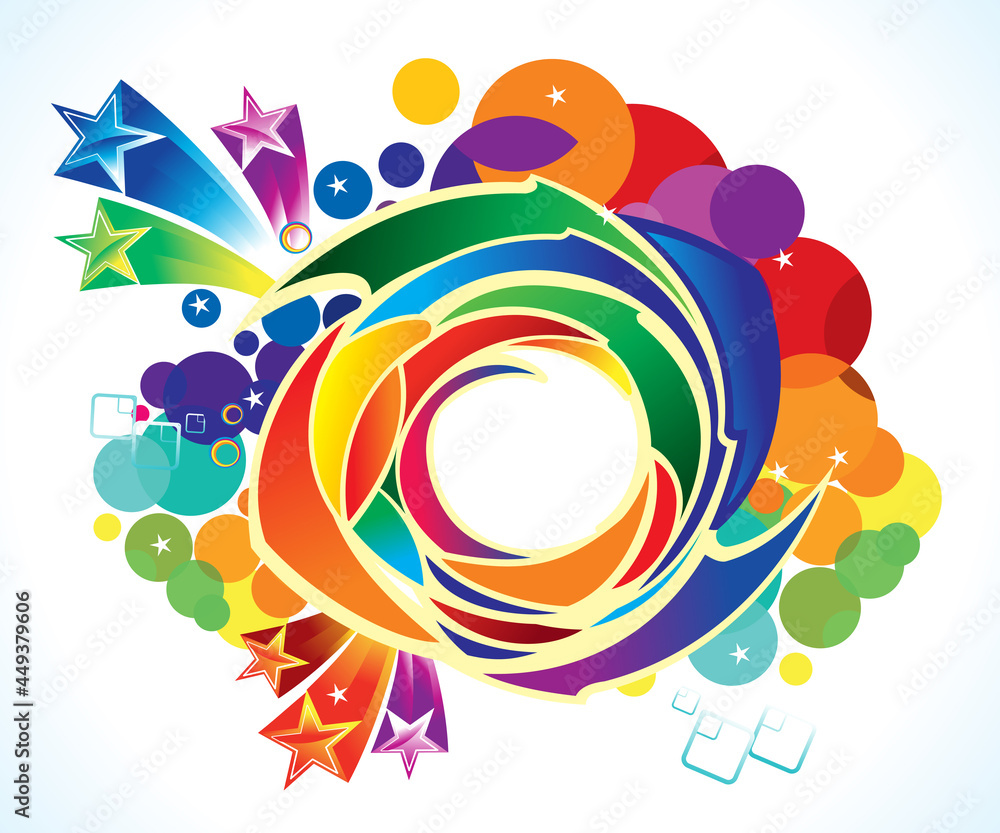 Obraz premium artistic creative colorful rainbow explode