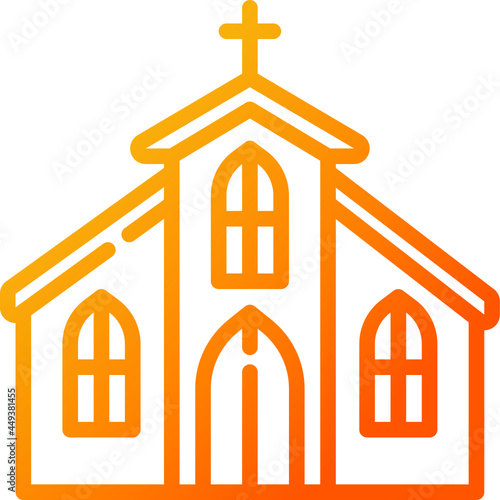 church gradient icon photo