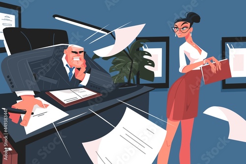 Screaming boss and secretary