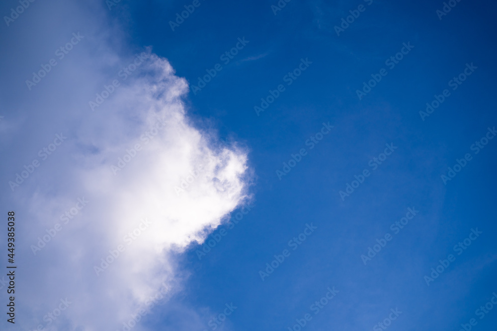 White fluffy clouds in the blue sky White fluffy clouds in the blue sky