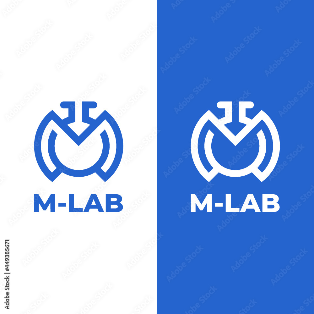 M-LAB logo design, letter M monogram logo design M-LAB logo design, letter M monogram logo design