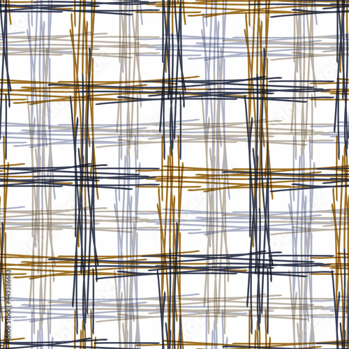 Masculine check seamless pattern. Classic retro geo plaid grid for digital scrapbook paper and repeatable men gift wrap design in vector.