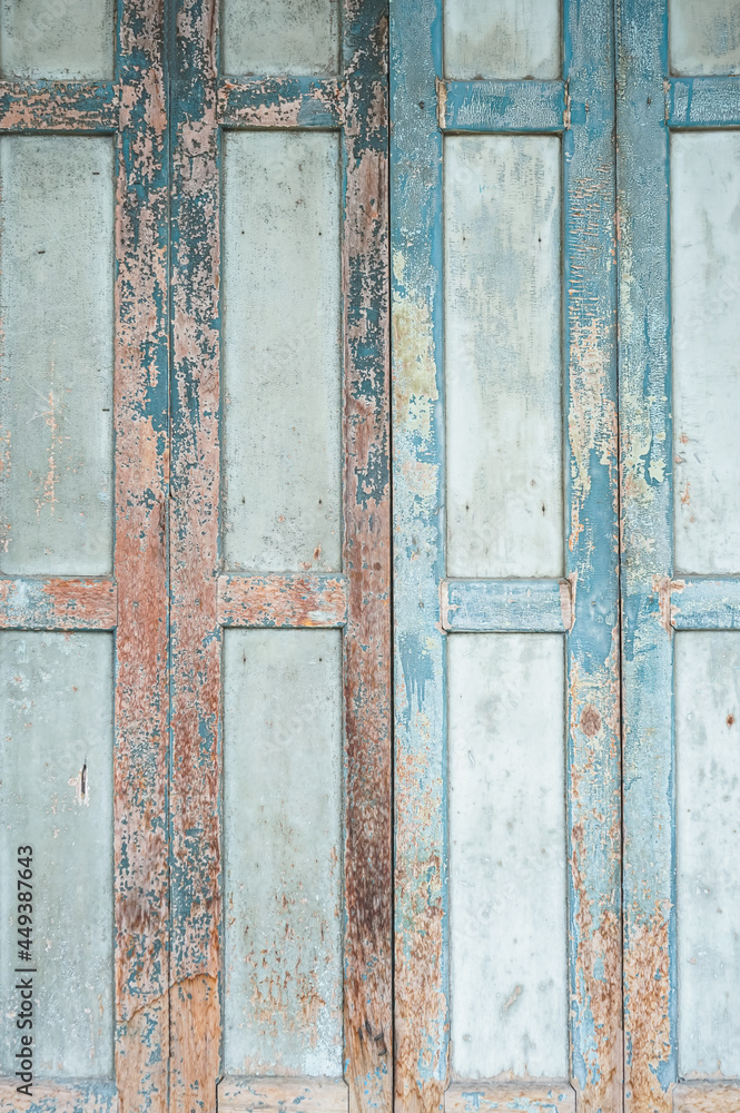 vertical frame of colorful of old vintage wood wall or door