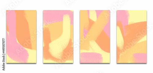 Set abstract pastel fresh for media story background nowadays, trend story social media background.  collor shapes 