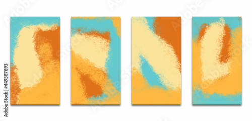 Set abstract pastel modern media story background nowadays, trend story social media background.  collor shapes 