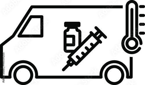 Cold vaccine box icon