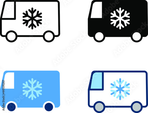 Cold chain truck icon