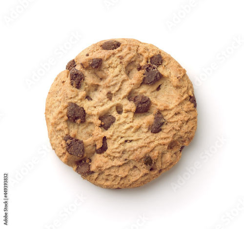 Konstfotografi Top view of homemade chocolate chip cookie