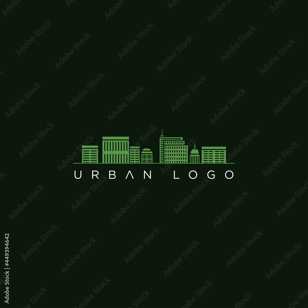 Fototapeta premium SILHOUETTE URBAN LOGO DESIGN VECTOR