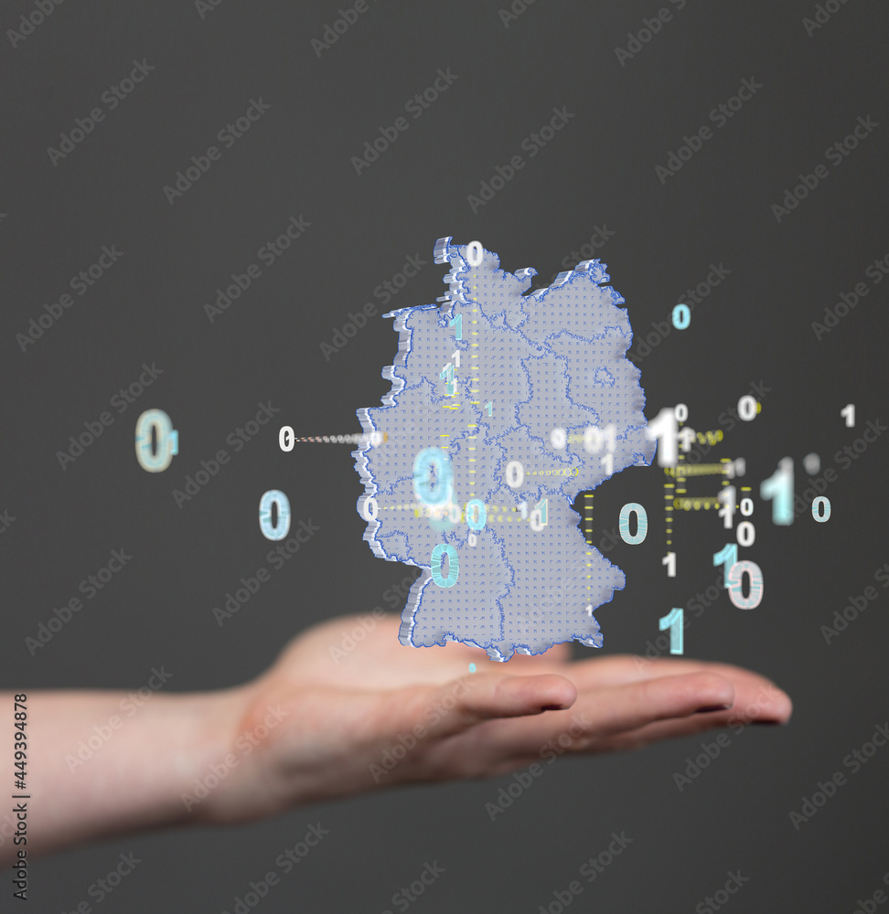 Abstract of germany map network, internet and global connection concept, Wire Frame 3D. Abstract of germany map network, internet and global connection concept, Wire Frame 3D.
