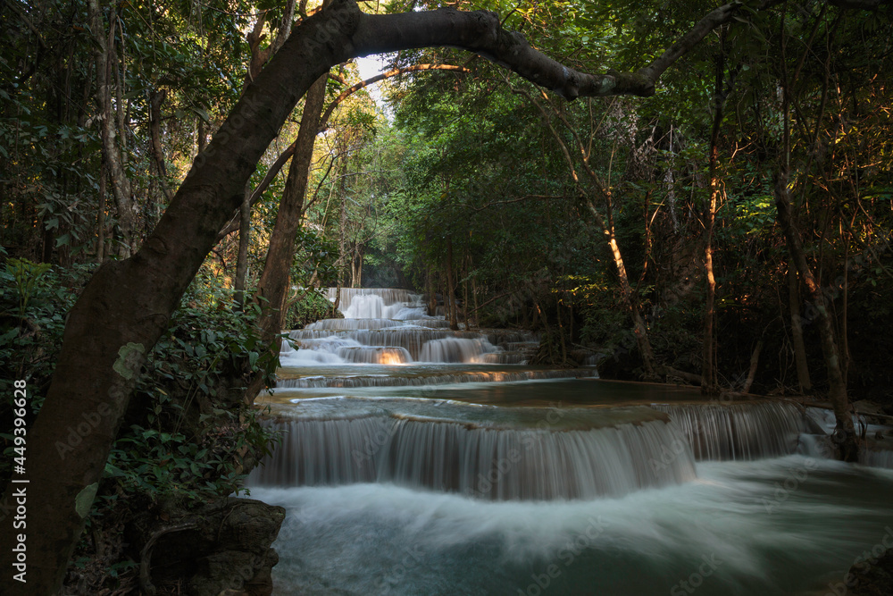 Huai Mae Khamin Waterfall 1st step, Khuean Srinagarindra National Park, Kanchanaburi province, Thailand Huai Mae Khamin Waterfall 1st step, Khuean Srinagarindra National Park, Kanchanaburi province, Thailand