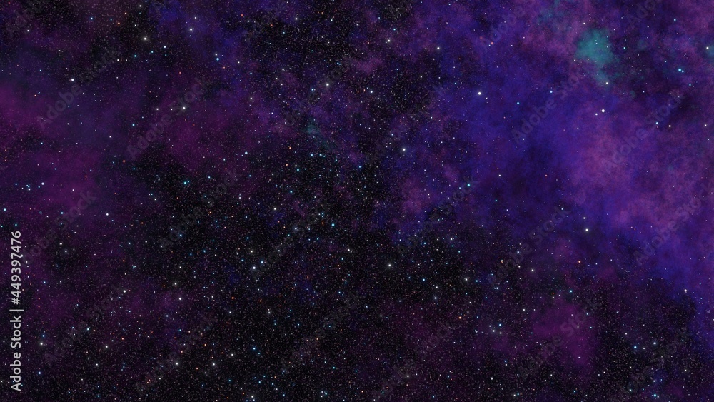 violet nebula with stars