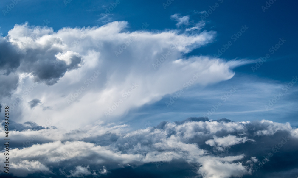 Beautiful clouds on the background of blue sky Beautiful clouds on the background of blue sky