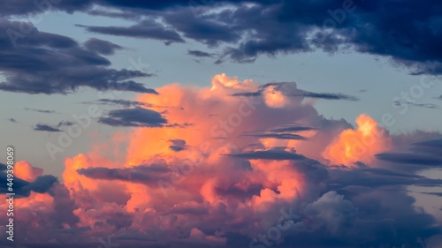 Dramatic sky with beautiful clouds at sunset. beauty of nature © Aleksandr 44ARH
