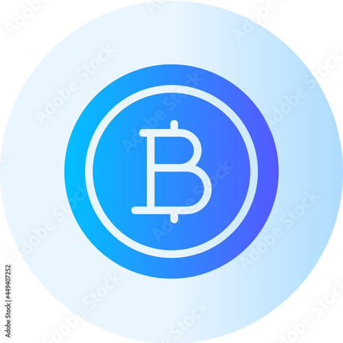bitcoin flat gradient icon