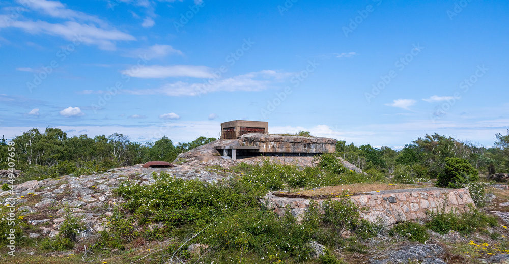 Cold war bunker Östra Hästholmen, in the Hästholmen island, Karlskrona, Sweden