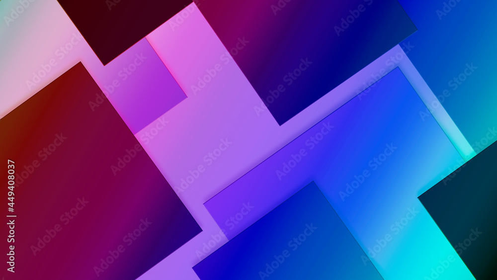 Fototapeta premium Colorful geometric banner with layers