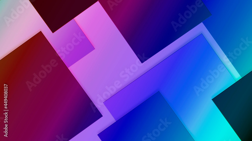 Colorful geometric banner with layers