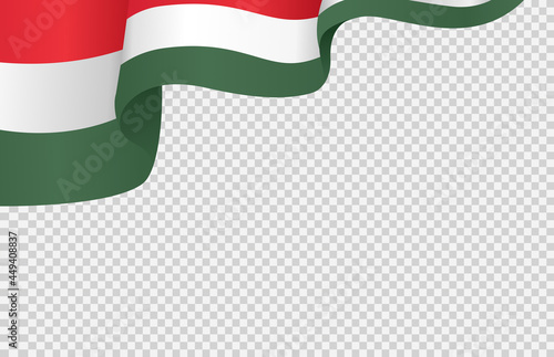 Waving flag of Hungary isolated  on png or transparent  background,Symbol of Hungary,template for banner,card,advertising ,promote, vector illustration top gold medal sport winner country photo