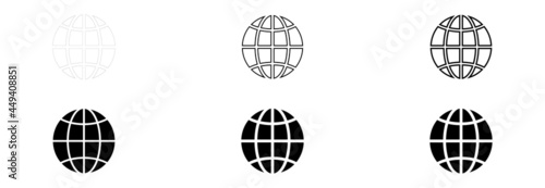 globe web icon, globe internet icon, vector symbol illustration