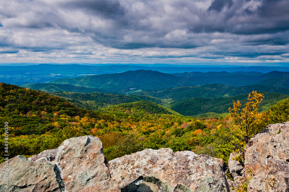 View from Bearfence Mountain, Shenandoah National Park, Virginia