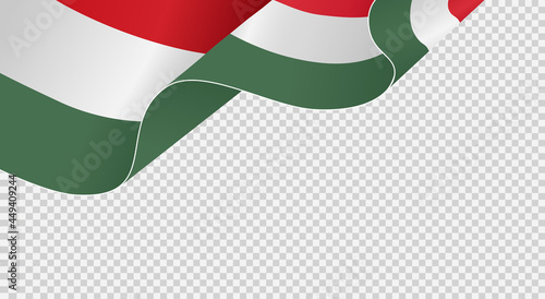 Waving flag of Hungary isolated  on png or transparent  background,Symbol of Hungary,template for banner,card,advertising ,promote, vector illustration top gold medal sport winner country