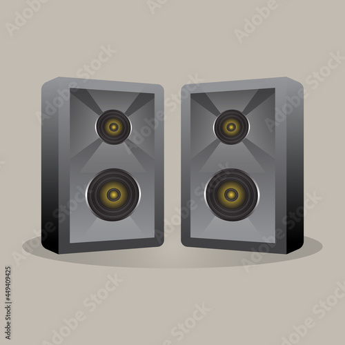 Laptop speakers on a white background.