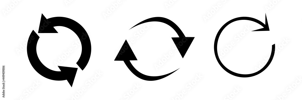 Vector set of circle arrows isolated on white background.arrow loading images.different thickness. Vector set of circle arrows isolated on white background.arrow loading images.different thickness.