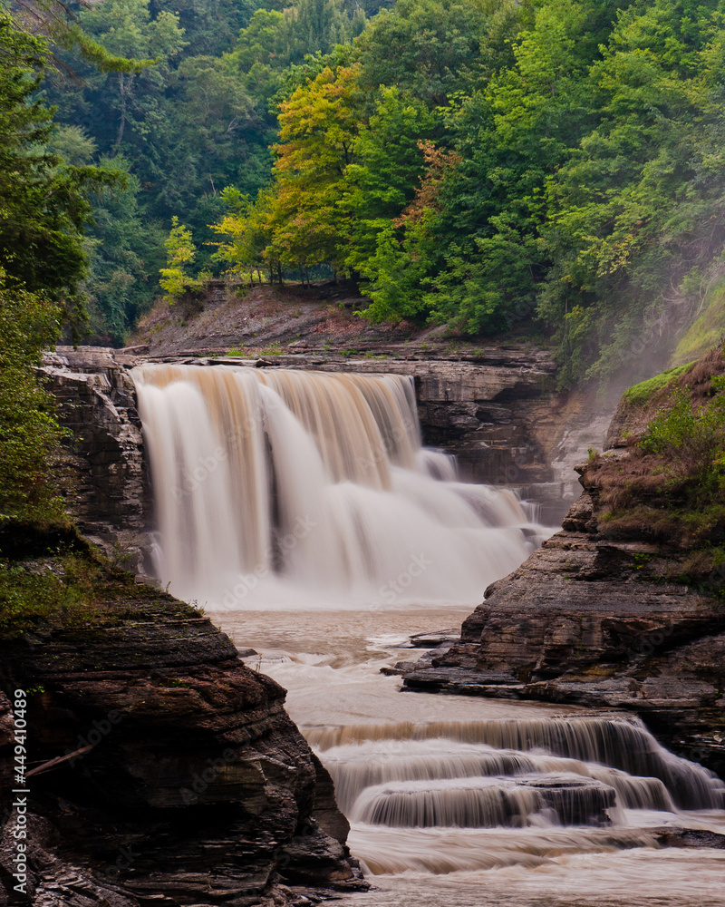 View of Lower Falls, Letchworth State Park, New York View of Lower Falls, Letchworth State Park, New York