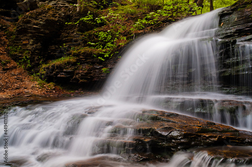 Waterfall at Ricketts Glen State Park  Pennsylvania