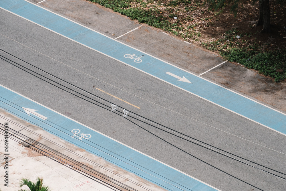 Obraz premium bicycle way road