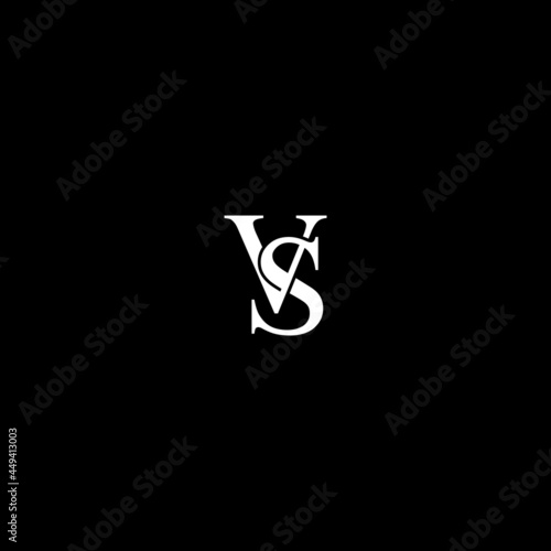 Initial letter VS monogram and luxury logo design icon vector 