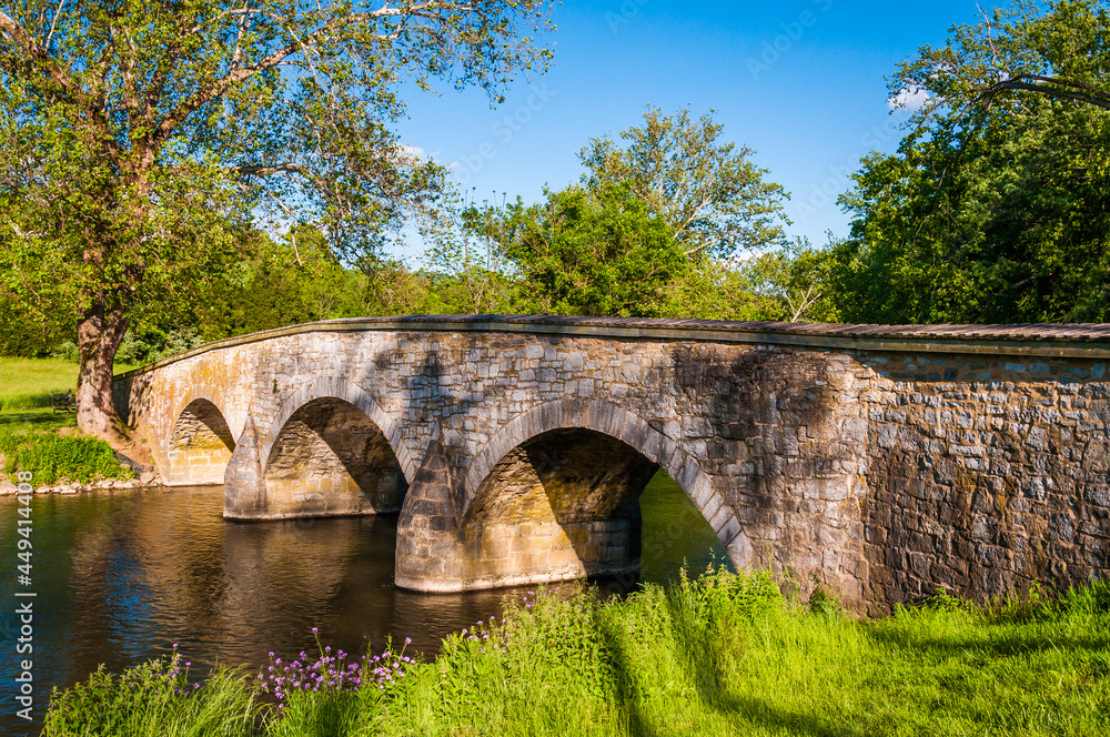 Fototapeta premium Photo of Burnside Bridge, Antietam National Battlefield, Maryland