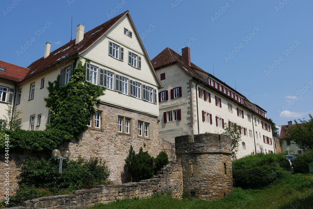 Stadtmauer in der Schillerstadt Marbach