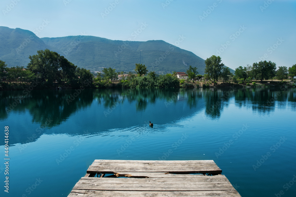 The lake is like a mirror. When it is quiet you can look at yourself and see your soul. The lake is like a mirror. When it is quiet you can look at yourself and see your soul.