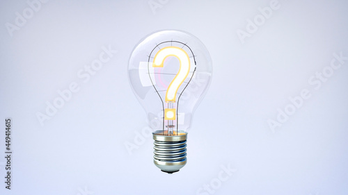 3d bulb idea concept illustration
