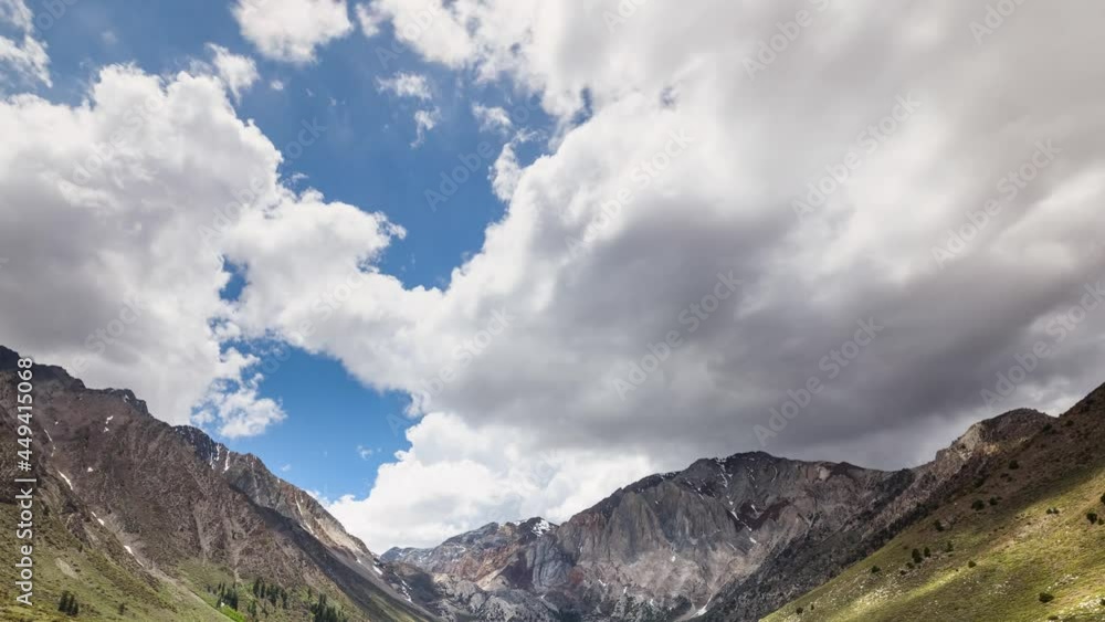 Time Lapse of the clouds above the Sierra Nevada Mountains in California