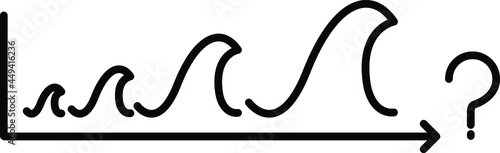 covid-19  wave icon , vector