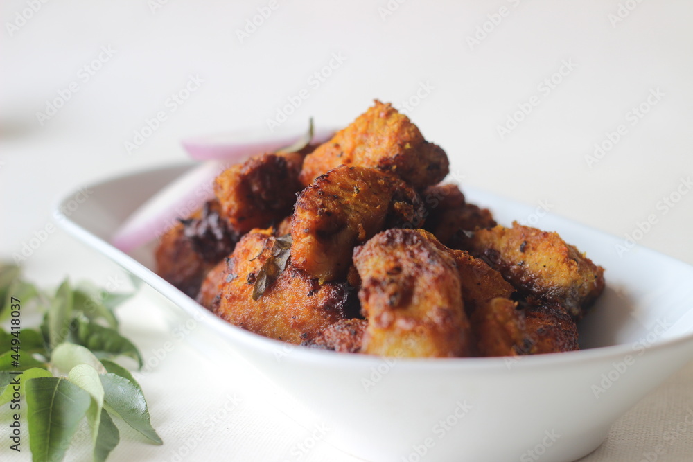 Marinated and air fried basa fish. A health way of preparing fish fry
