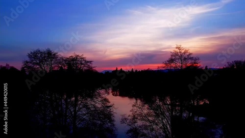 Sunset in Summer near Albany Oregon | Drone Footage