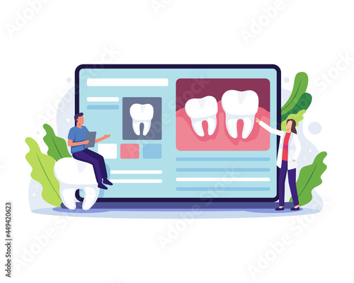 Dentist online consultation concept