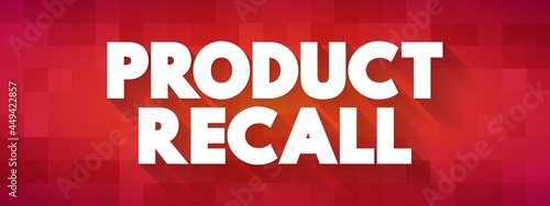 Product Recall text quote, concept background photo