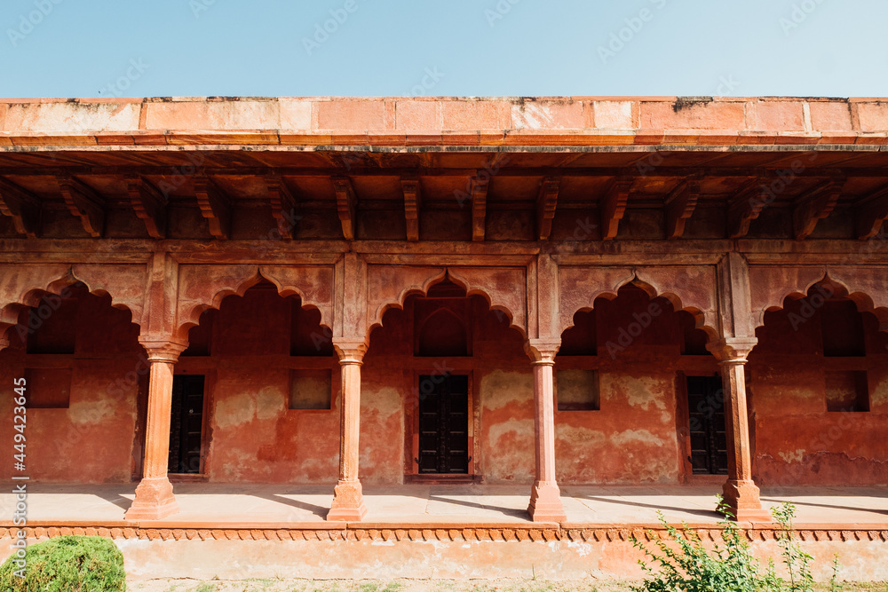 orange indian building in Islamic style