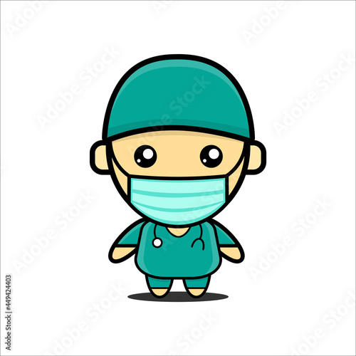 Cute doctor character, Vector illustration eps.10
