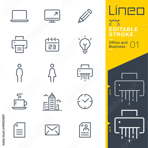 Lineo Editable Stroke - Office and Business line icons