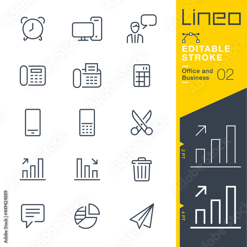 Lineo Editable Stroke - Office and Business line icons