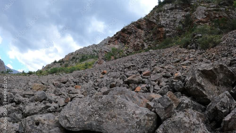 Large and small rocks in the mountain Large and small rocks in the mountain