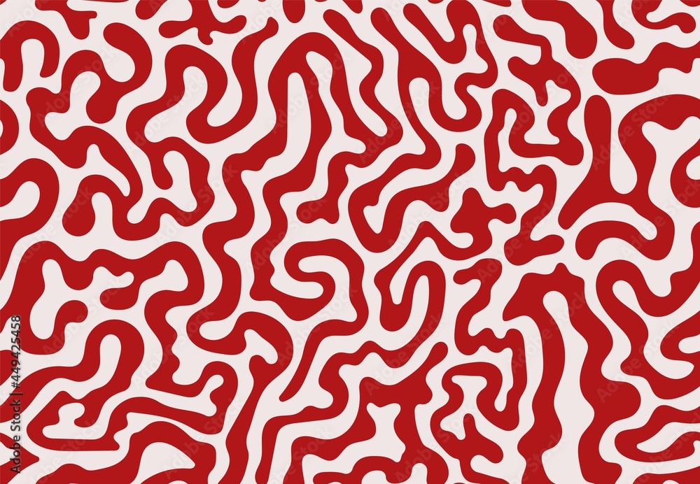 Abstract liquid shapes seamless pattern. Modern print, coral shapes, curves. Hand drawn background, wallpaper. Vector illustration Abstract liquid shapes seamless pattern. Modern print, coral shapes, curves. Hand drawn background, wallpaper. Vector illustration