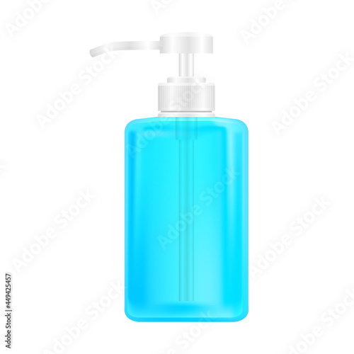 hygiene bottle hand gel isolated on white, alcohol liquid gel bottle, packaging soap gel bottle for clip art